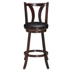 Sgabelli da bar girevoli Costway, sedie altezza bar da 75 cm con gambe in legno di gomma