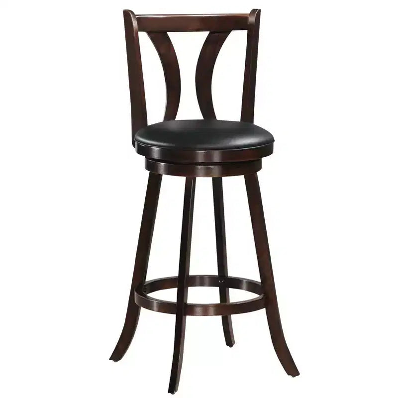 Sgabelli da bar girevoli Costway, sedie altezza bar da 75 cm con gambe in legno di gomma
