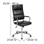 Sedia da ufficio ergonomica con schienale alto, braccioli imbottiti e base girevole