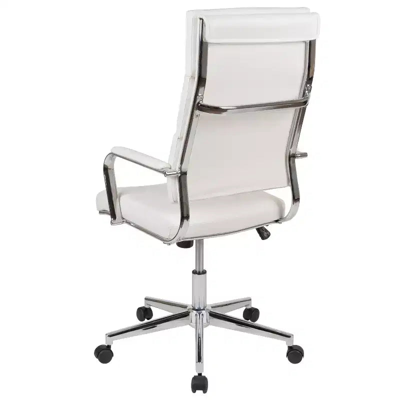 Sedia da ufficio ergonomica con schienale alto, braccioli imbottiti e base girevole
