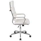 Sedia da ufficio ergonomica con schienale alto, braccioli imbottiti e base girevole