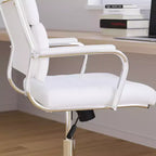 Sedia da ufficio ergonomica con schienale alto, braccioli imbottiti e base girevole