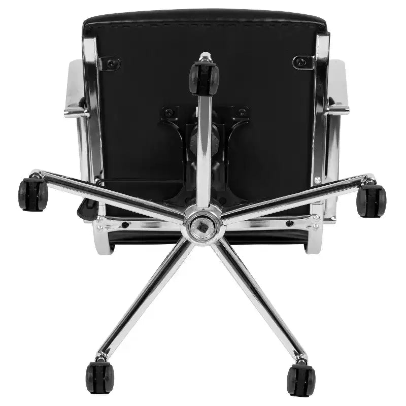 Sedia da ufficio ergonomica con schienale alto, braccioli imbottiti e base girevole
