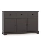Credenza a buffet da 53,5" con 3 cassetti, armadietto a 3 ante e 2 ripiani regolabili