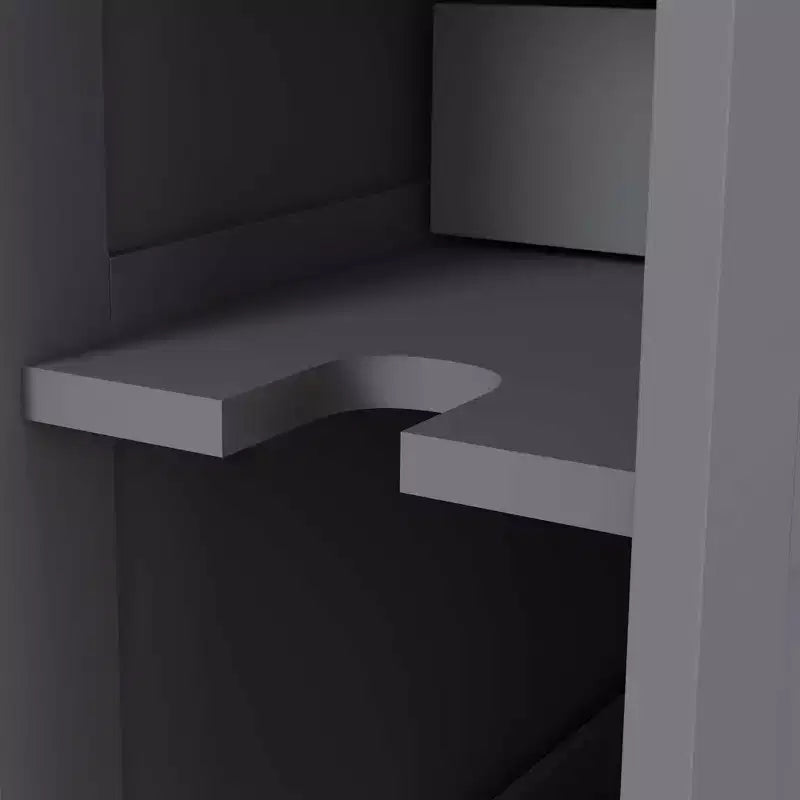 Mobiletto da bagno salvaspazio sottile in legno, con ruote, 6.25 x 20.5 x 28.25 pollici
