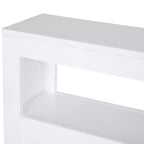 Mobiletto da bagno salvaspazio sottile in legno, con ruote, 6.25 x 20.5 x 28.25 pollici