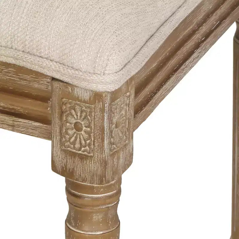 Set di 2 sedie da pranzo imbottite in legno stile country francese