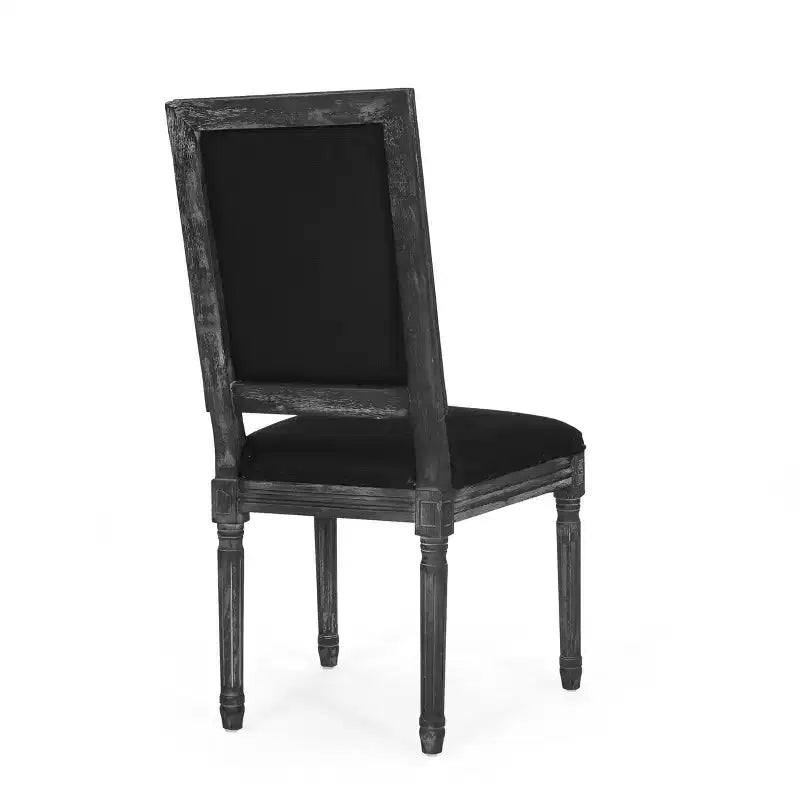 Set di 2 sedie da pranzo imbottite in legno stile country francese