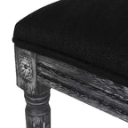 Set di 2 sedie da pranzo imbottite in legno stile country francese