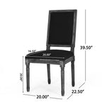 Set di 2 sedie da pranzo imbottite in legno stile country francese