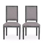 Set di 2 sedie da pranzo imbottite in legno stile country francese