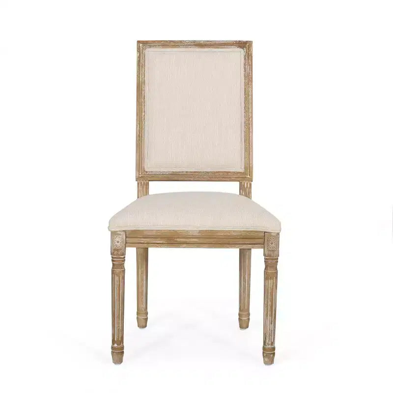 Set di 2 sedie da pranzo imbottite in legno stile country francese