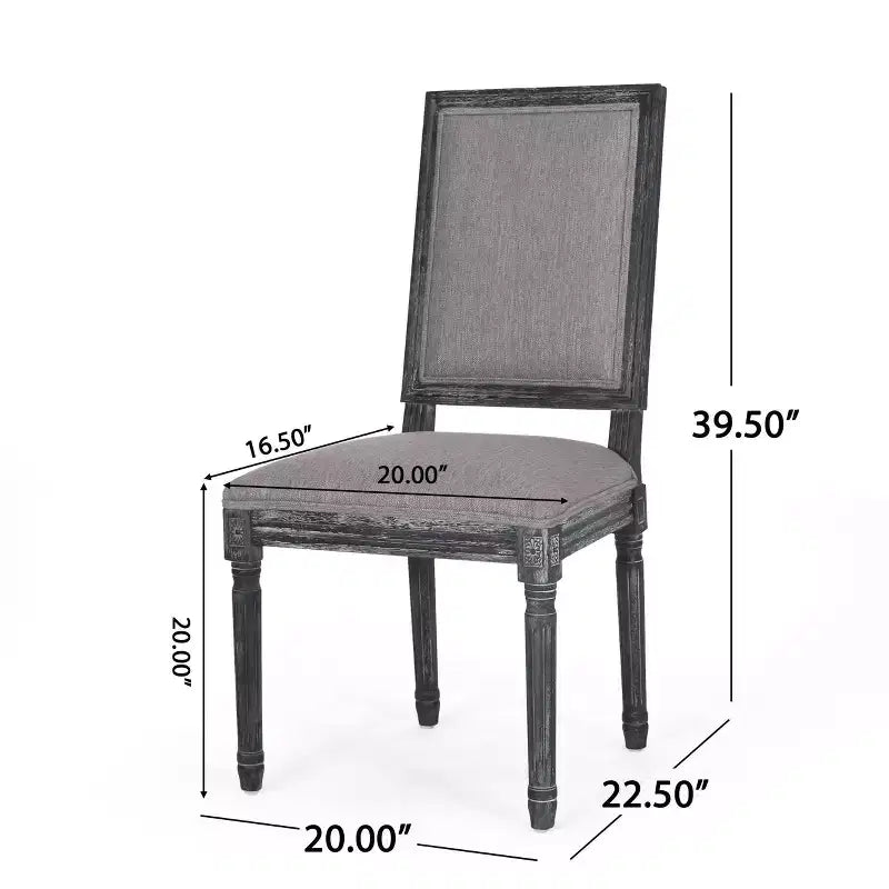 Set di 2 sedie da pranzo imbottite in legno stile country francese