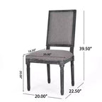 Set di 2 sedie da pranzo imbottite in legno stile country francese