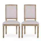 Set di 2 sedie da pranzo imbottite in legno stile country francese