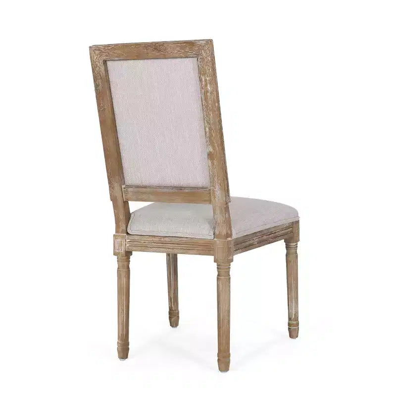 Set di 2 sedie da pranzo imbottite in legno stile country francese