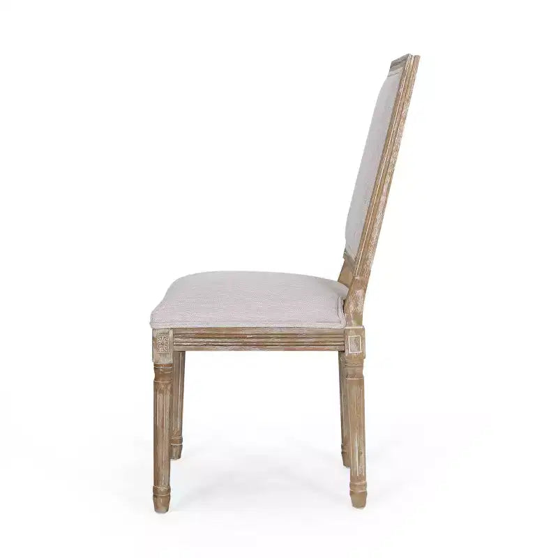 Set di 2 sedie da pranzo imbottite in legno stile country francese