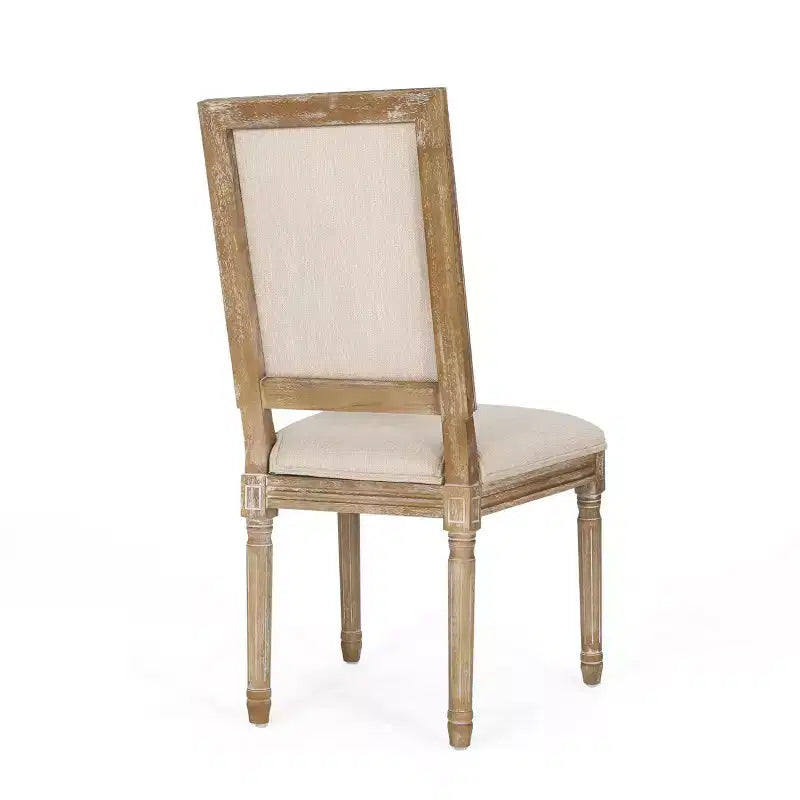Set di 2 sedie da pranzo imbottite in legno stile country francese