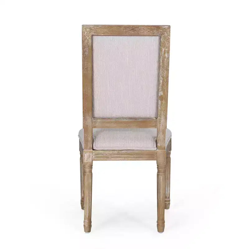 Set di 2 sedie da pranzo imbottite in legno stile country francese