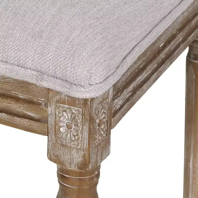 Set di 2 sedie da pranzo imbottite in legno stile country francese