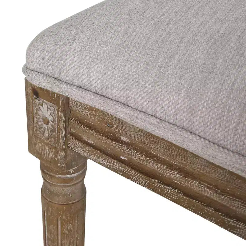 Set di 2 sedie da pranzo imbottite in legno stile country francese