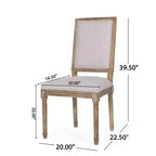 Set di 2 sedie da pranzo imbottite in legno stile country francese