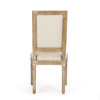 Set di 2 sedie da pranzo imbottite in legno stile country francese