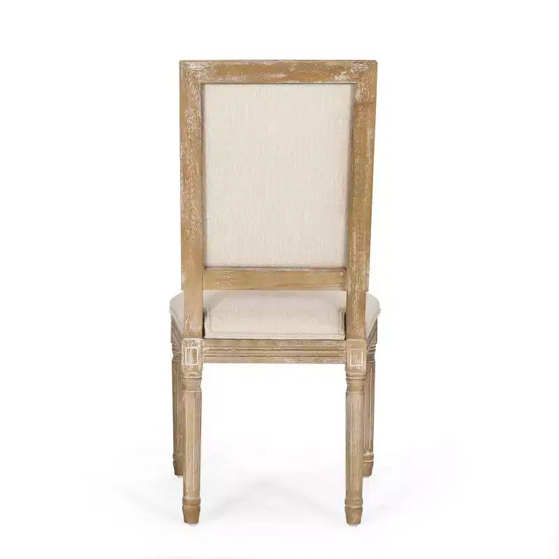 Set di 2 sedie da pranzo imbottite in legno stile country francese