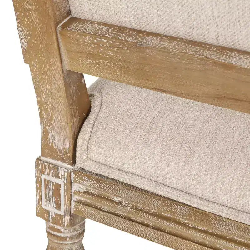 Set di 2 sedie da pranzo imbottite in legno stile country francese